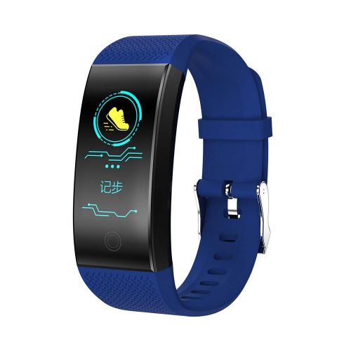  Sport Intelligente Armbanduhr Blutdruck Herzfrequenz Aktivitat Schrittzahler by 12shage (Blau)