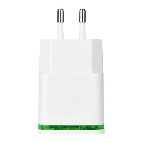  12shage 5V 4A 2 USB Ports Ladegerat fuer iPhone fuer iPad fuer Samung mit Licht LED