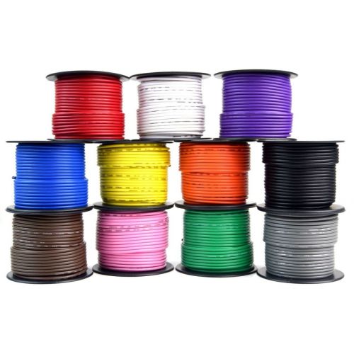  Audiopipe 14 GA GAUGE 100 FT SPOOLS PRIMARY AUTO REMOTE POWER GROUND WIRE CABLE (11 ROLLS)