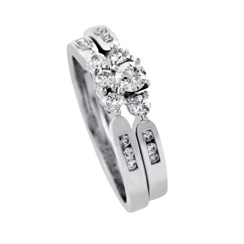  14K White Gold Diamond Bridal Set BR1057W