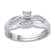 14K White Gold 13ct TDW Diamond Bridal Ring Set