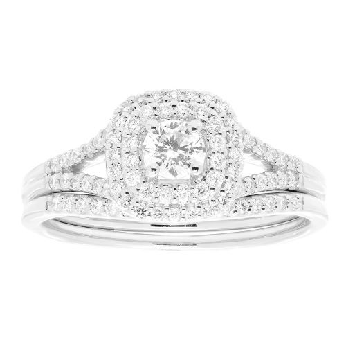  14k Gold 12ct TDW White Diamond Bridal Set by Sofia