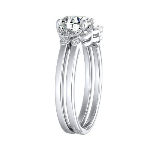  Auriya 14k Gold 78ct TDW Nature Inspired Vintage Diamond Engagement Ring Set - White H-I by Auriya
