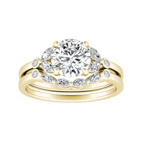  Auriya 14k Gold 78ct TDW Nature Inspired Vintage Diamond Engagement Ring Set - White H-I by Auriya