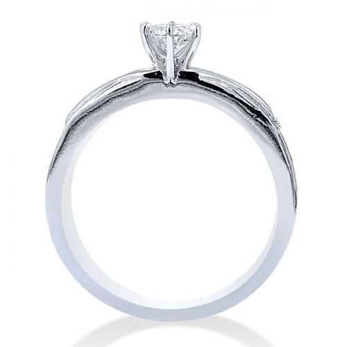  14k White Gold 0.35ct TDW Simple Modern Diamond Bridal Set