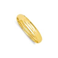 14k 7in Yellow Gold 7/16IN High Polished Hinged Bracelet Bangle
