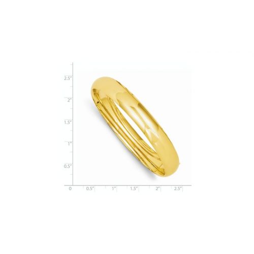  14k 7in Yellow Gold 716IN High Polished Hinged Bracelet Bangle