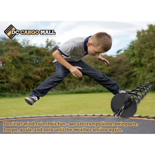  [아마존베스트]16' 16 Spiral Tie Out Stake Ground Anchor for Dogs, Tents and Trees - 4 pack | 4 Smart-Stake Ground Anchors for Securing Trampolines, Swings, Motorcycles, Kayaks, Picnic Tables and Out