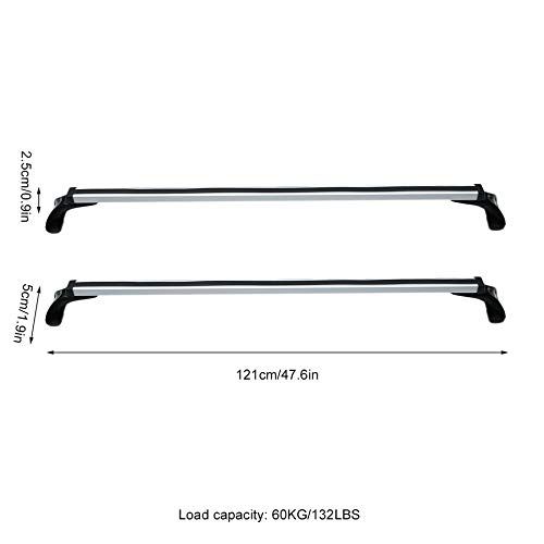  16 Simoner Aluminum Alloy Car Roof Rack Cross Bars, Universal Luggage Carrier Mazda Mitsubishi Toyota