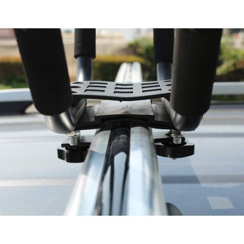  16 Rooftop Universal Kayak Carrier Car Roof Rack Set of Two J-Shape Foldable Carrier for Canoe, SUP and Kayaks Mounted on Your SUV, Fits Most Size Crossbar (2 Set)