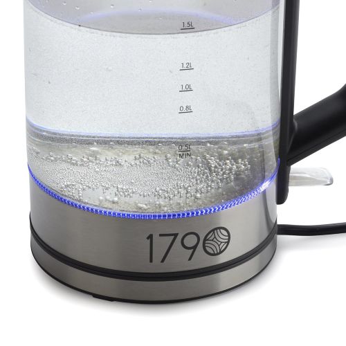  1790 Electric Kettle 1.8 Liter - (0.5 Gallon) BPA Free, Cordless, Stainless Steel Finish - The Perfect Electric Tea Kettle & Water Boiler