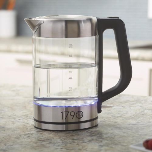  1790 Electric Kettle 1.8 Liter - (0.5 Gallon) BPA Free, Cordless, Stainless Steel Finish - The Perfect Electric Tea Kettle & Water Boiler