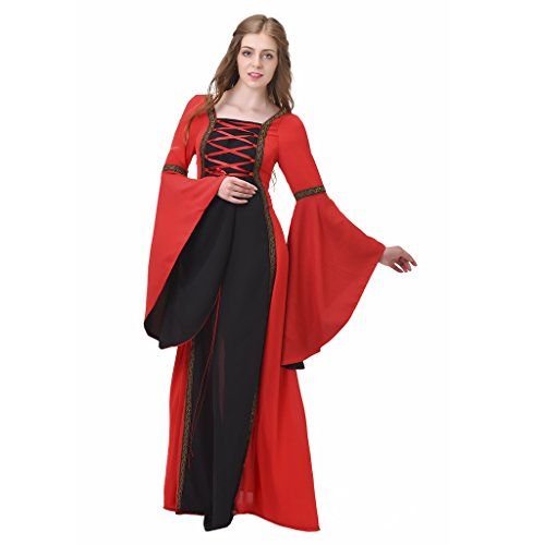  1791s lady Womens Gothic Medieval Dresses Renaissance Gown NQ0025