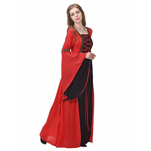  1791s lady Womens Gothic Medieval Dresses Renaissance Gown NQ0025