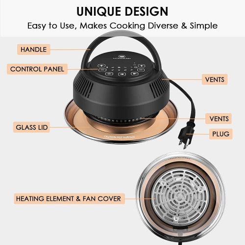  [아마존베스트]1829 CARL SCHMIDT SOHN CSS Air Fryer Lid Pressure Cooker Lid - CrispyTop for 6&8 Qt Pot Basket, Air Fryer Transformer, Turns Your Pressure Cooker into Air Fryer/Dehydrator/Broil. Trivet, Silicone Mat, To