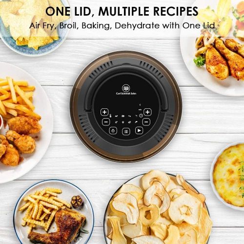  [아마존베스트]1829 CARL SCHMIDT SOHN CSS Air Fryer Lid Pressure Cooker Lid - CrispyTop for 6&8 Qt Pot Basket, Air Fryer Transformer, Turns Your Pressure Cooker into Air Fryer/Dehydrator/Broil. Trivet, Silicone Mat, To