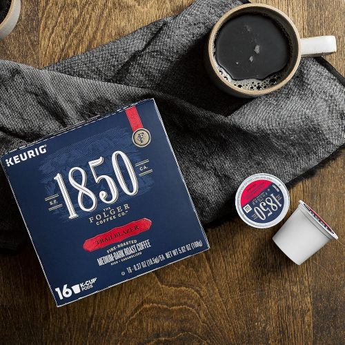  1850 Trailblazer, Medium-Dark Roast Coffee, K-Cup Pods for Keurig Brewers, 16 Count (Pack of 4)