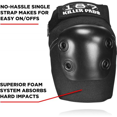  187 Killer Pads Slim Elbow Pads - Black - Medium