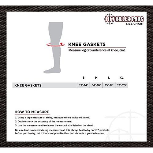  187 KILLER PADS Knee Gaskets - Grey - Small