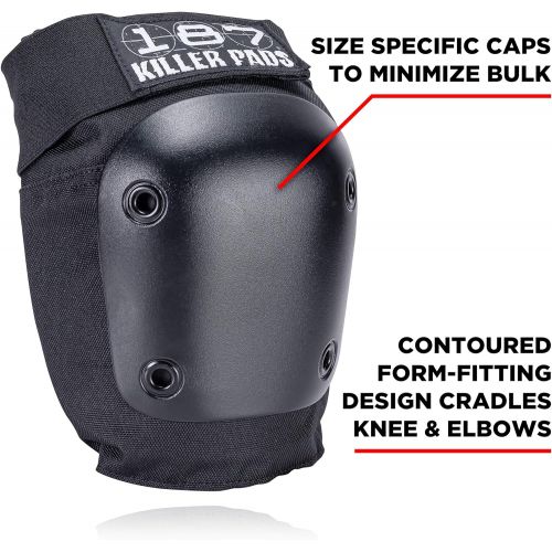  187 Killer Pads Knee & Elbow Combo Pack - Black - Small/Medium