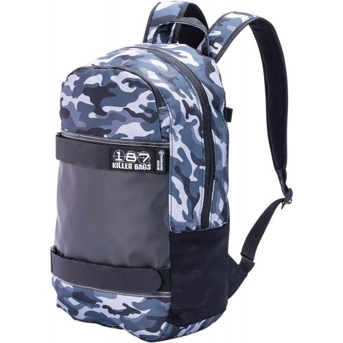  187 Killer Pads Standard Issue Backpack with Skateboard Straps