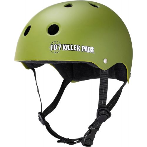  187 Killer Pads Pro Skate Helmet with Sweatsaver Liner Set