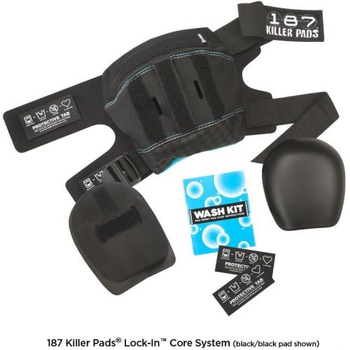  187 Killer Pads Pro Derby Knee Pads - Black  Black (2X - 3X LARGE)