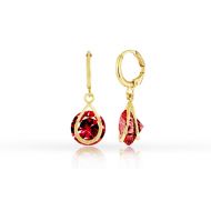 18K Gold Plated Drop Earrings with Crystals
