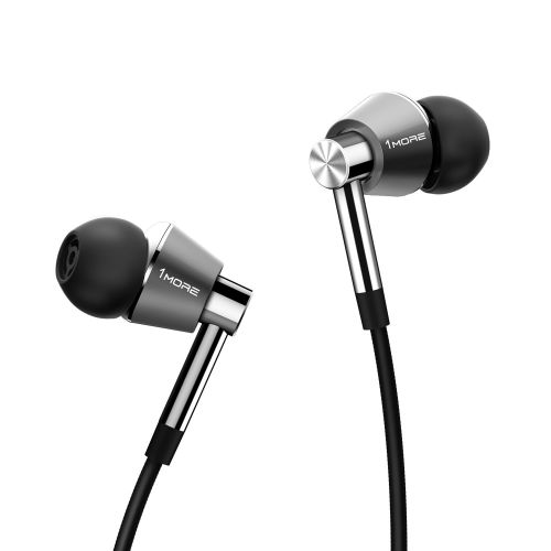  1MORE Triple Driver In-Ear Headphones (EarphonesEarbuds) with Apple iOS and Android Compatible Microphone and Remote (Silver)