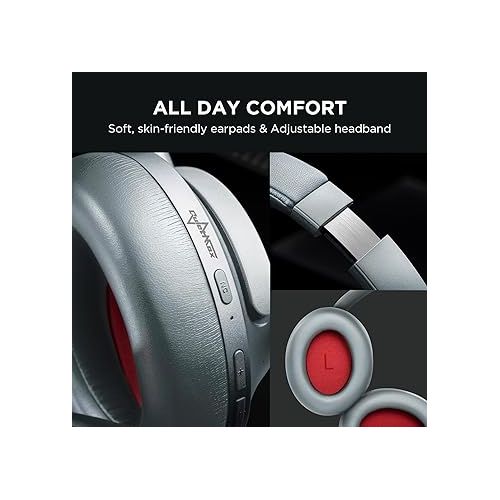  1MORE SonoFlow Active Noise Cancelling Headphones, Bluetooth Headphones with LDAC for Hi-Res Wireless Audio, 70H Playtime, Clear Calls, Preset EQ Via App, Silver