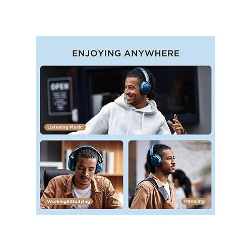  1MORE SonoFlow Active Noise Cancelling Headphones, Bluetooth Headphones with LDAC for Hi-Res Wireless Audio, 70H Playtime, Clear Calls, Preset EQ Via App, Silver