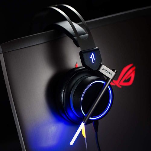  1MORE Spearhead VRX Over-Ear Gaming Headphones Super Bass Headset with Waves Nx Head Tracking, 7.1 Surround Sound, LED, Dual Microphone Noise Cancellation for PCPS4XBOX OneMobil