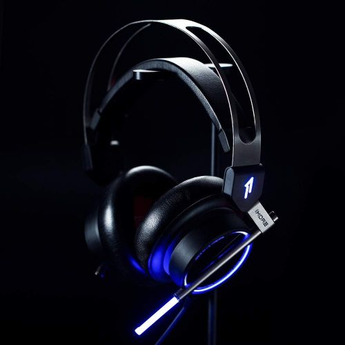  1MORE Spearhead VRX Over-Ear Gaming Headphones Super Bass Headset with Waves Nx Head Tracking, 7.1 Surround Sound, LED, Dual Microphone Noise Cancellation for PCPS4XBOX OneMobil