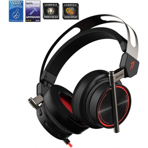  1MORE Spearhead VRX Over-Ear Gaming Headphones Super Bass Headset with Waves Nx Head Tracking, 7.1 Surround Sound, LED, Dual Microphone Noise Cancellation for PCPS4XBOX OneMobil