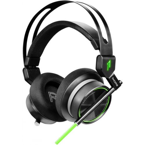 1MORE Spearhead VRX Over-Ear Gaming Headphones Super Bass Headset with Waves Nx Head Tracking, 7.1 Surround Sound, LED, Dual Microphone Noise Cancellation for PCPS4XBOX OneMobil
