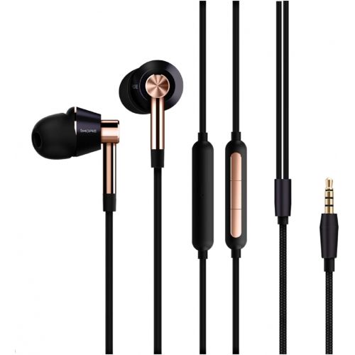  1MORE Triple Driver In-Ear Earphones Hi-Res Headphones with High Resolution, Bass Driven Sound, MEMS Mic, In-Line Remote, High Fidelity for SmartphonesPCTablet - Gold