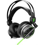 1MORE Spearhead VR Gaming Over-Ear Headphones Comfortable Headset Super Bass, 7.1 Stereo Surround Sound, Dual Mic Noise Cancellation LED Light PCPS4XBOXSmartphones - Black