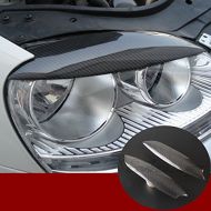 1Pair Carbon Fiber Front Headlight Eye Lid Eyebrow Cover Trim for VW Golf 5 GTI R32 MK5 2005-2007