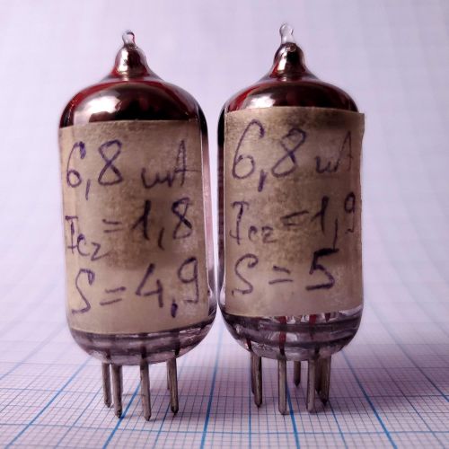  [아마존베스트]1UA 6J1P-EV Matched Pair 7-Pin Fully Tested Vacuum Tubes = Upgrade for CV850 / 6AK5 / 6AK7 / 6J1 / 6J1P / EF95 / 6F32 / 5654W Soviet Military