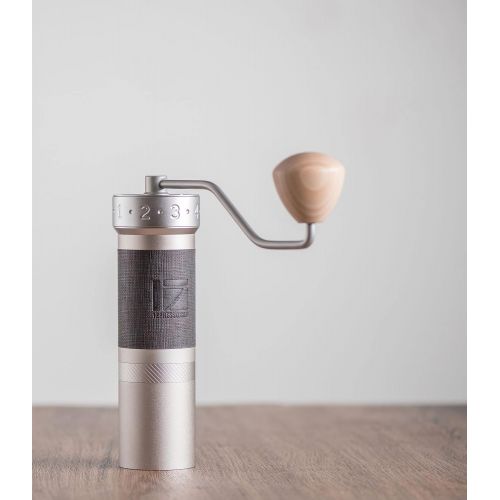  1Zpresso K-PRO Manual Coffee Grinder with Intuitive Numerical External Adjustable Setting, Assembly Consistent Grind Stainless Steel Conical Burr, Capacity 35g