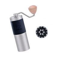 1Zpresso JX Manual Coffee Grinder Light Gray Capacity 35g with Assembly Stainless Steel Conical Burr - Numerical Internal Adjustable Setting, Portable Mill Faster Grind Efficiency