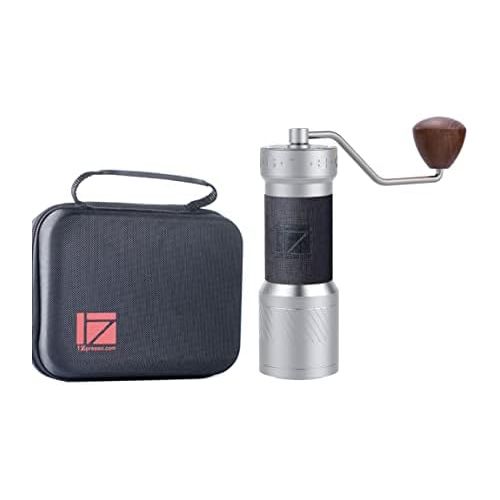  1Zpresso K-PLUS Manual Coffee Grinder with Assembly Consistency Grind Stainless Steel Conical Burr, Intuitive Numerical External Adjustable Setting, Magnet Catch Cup Capacity 40g