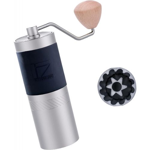  [아마존베스트]1Zpresso JX Manual Coffee Grinder Light Gray Capacity 35g with Assembly Stainless Steel Conical Burr - Numerical Internal Adjustable Setting, Portable Mill Faster Grind Efficiency