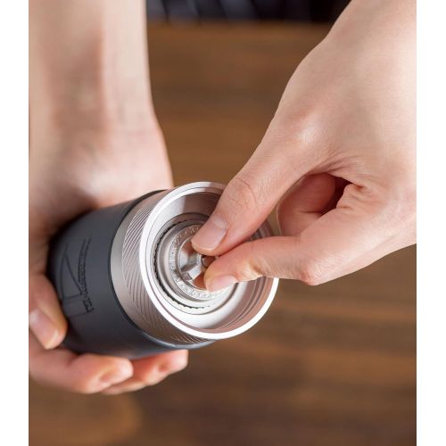  [아마존베스트]1Zpresso JX Manual Coffee Grinder Light Gray Capacity 35g with Assembly Stainless Steel Conical Burr - Numerical Internal Adjustable Setting, Portable Mill Faster Grind Efficiency