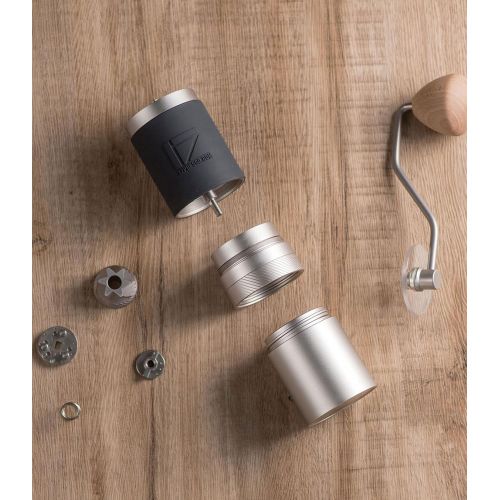  [아마존베스트]1Zpresso JX Manual Coffee Grinder Light Gray Capacity 35g with Assembly Stainless Steel Conical Burr - Numerical Internal Adjustable Setting, Portable Mill Faster Grind Efficiency