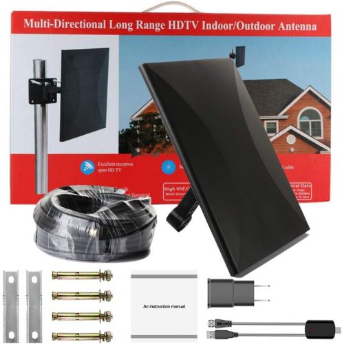 [아마존 핫딜]  [아마존핫딜]1byhome Outdoor Indoor HD TV Antenna 150 Miles Range for 4K 720P 1080P HDTV, Digital TV Antenna with Detachable Amplifier Signal Booster 33 FT Coaxial Cable for FM/VHF/UHF Channels