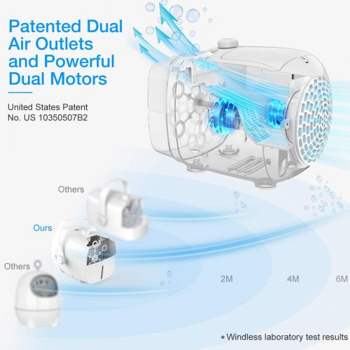  [아마존 핫딜]  [아마존핫딜]1 BY ONE 1byone Automatic Bubble Blower Machine For Kids with 2 Speed Level, Operated By Plug In or Battery