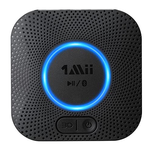  [Upgraded] 1Mii B06 Plus Bluetooth Receiver, HiFi Wireless Audio Adapter, Bluetooth 5.0 Receiver with 3D Surround aptX Low Latency for Home Music Streaming Stereo System