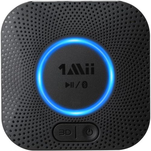  [Upgraded] 1Mii B06 Plus Bluetooth Receiver, HiFi Wireless Audio Adapter, Bluetooth 5.0 Receiver with 3D Surround aptX Low Latency for Home Music Streaming Stereo System