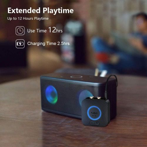  [Upgraded] 1Mii B06 LL Mini Bluetooth Receiver, HiFi Wireless Audio Adapter, Bluetooth Receiver with 3D Surround aptX Low Latency for Home Stereo System 12hrs Playtime